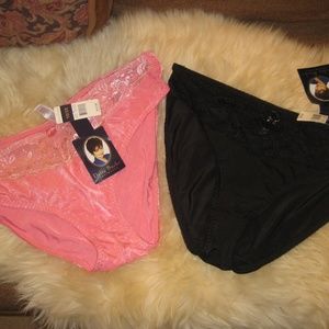 2 Lacey Hi Cut pairs of Delta Burke Panty 10 / 3X